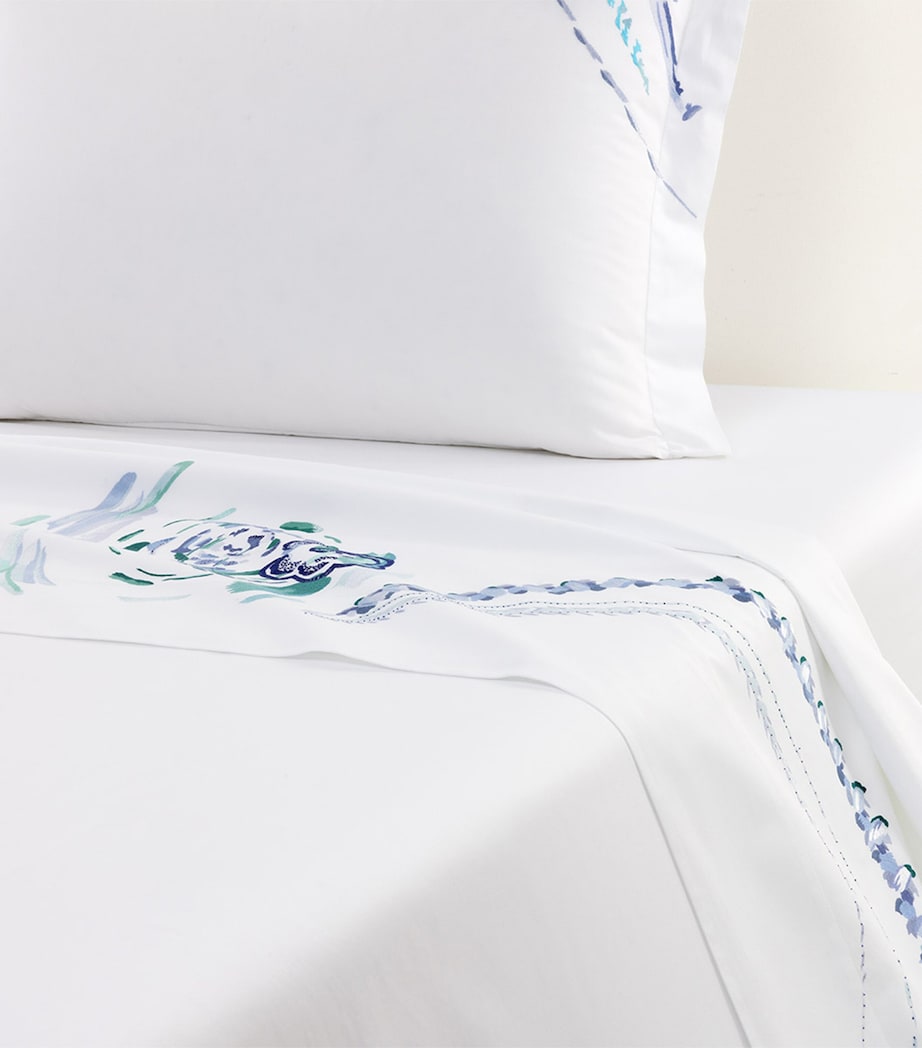 Yves Delorme Couture Pima Cotton Abysses Double Flat Sheet (240cm x 320cm)