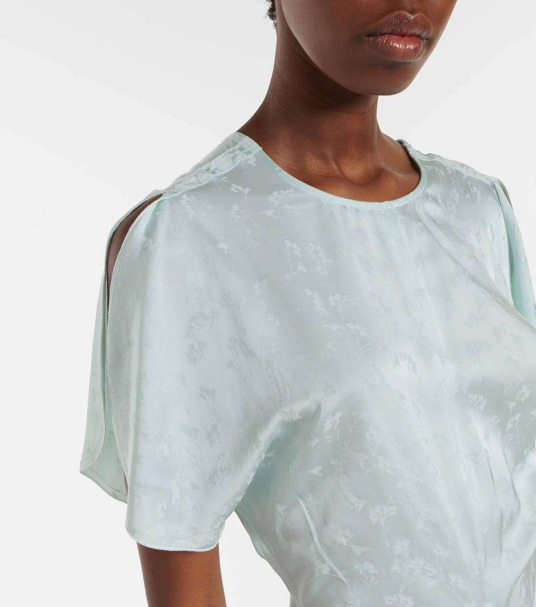 Victoria Beckham - Gathered jacquard midi dress