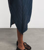 Pleats Please Issey Miyake Blue Flare Midi Dress