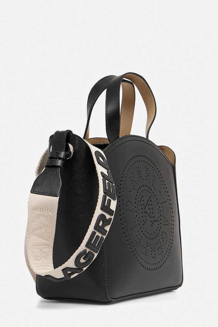 Кожена чанта Karl Lagerfeld K/CIRCLE