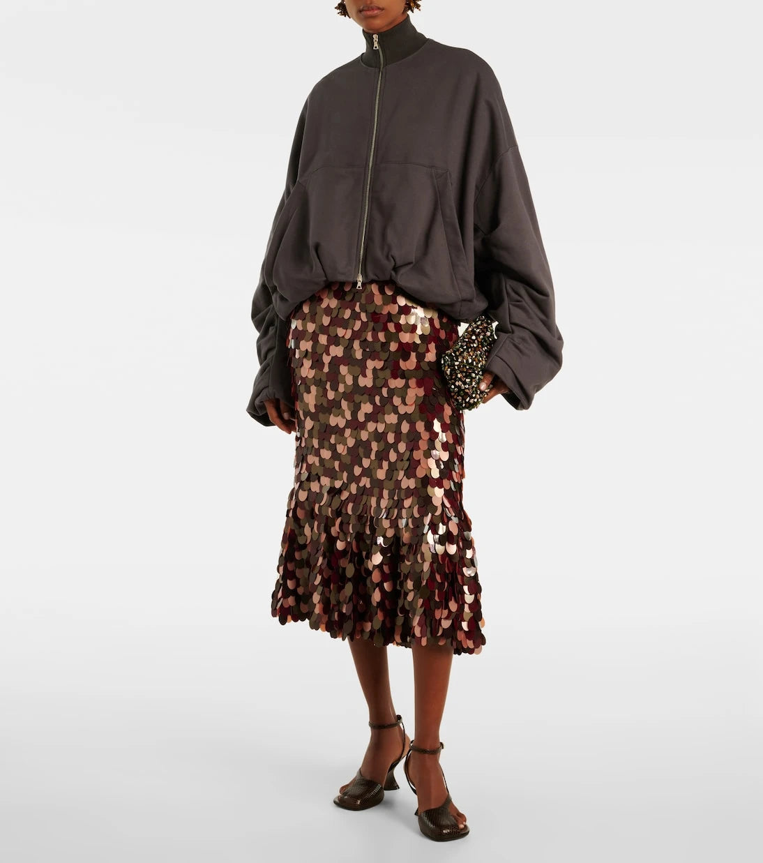 Dries Van Noten - Sequined midi skirt