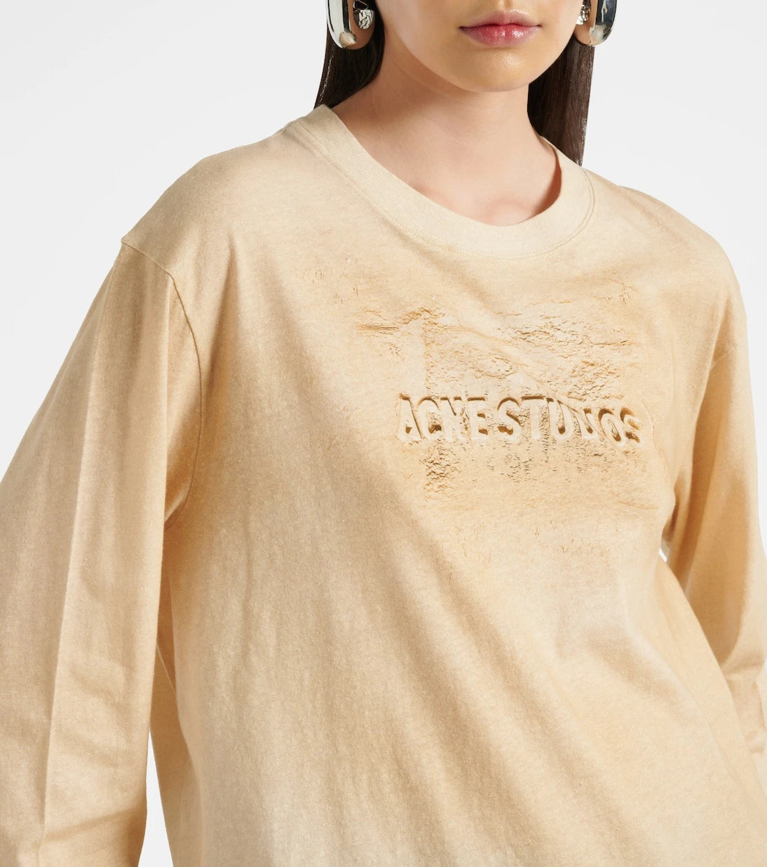 Acne Studios - Logo distressed cotton jersey T-shirt