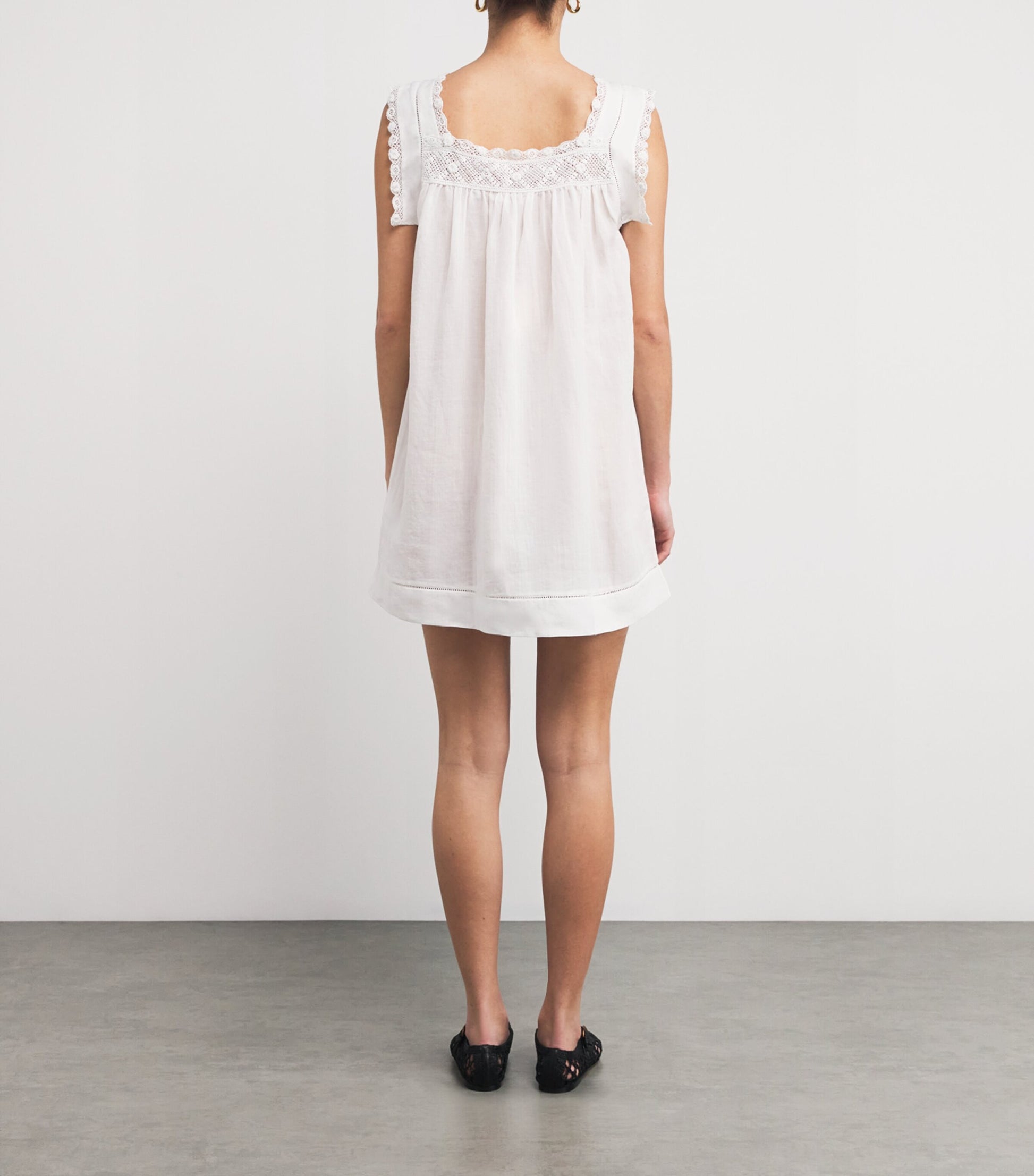 DÔEN White Organic Cotton Almadia Mini Dress