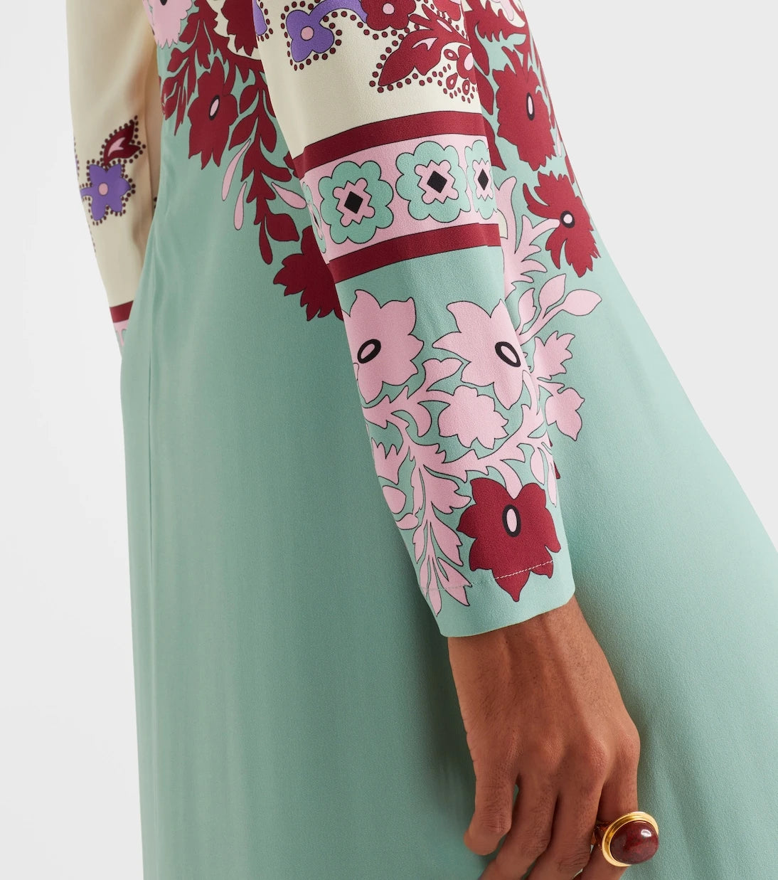 La DoubleJ - Halle floral satin maxi dress