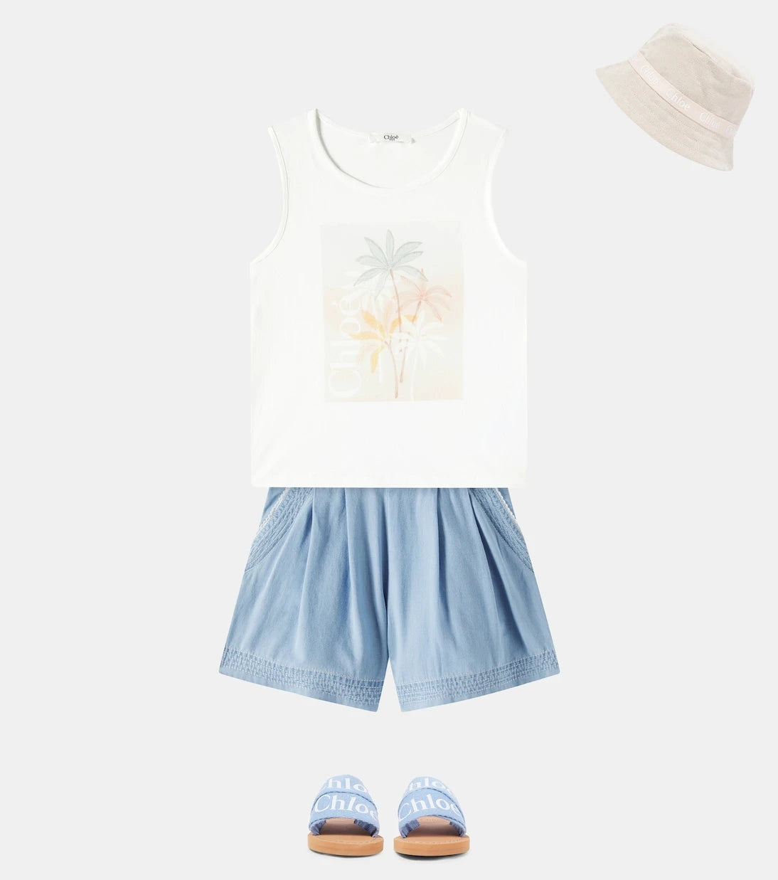 Chloé Kids - Denim Bermuda shorts