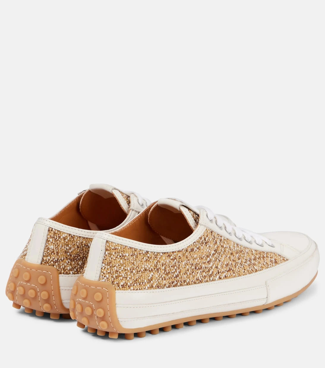Tod's - Leather-trimmed tweed sneakers