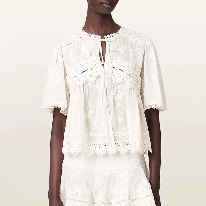 AllSaints pamuklu kadın bluz LILLITH