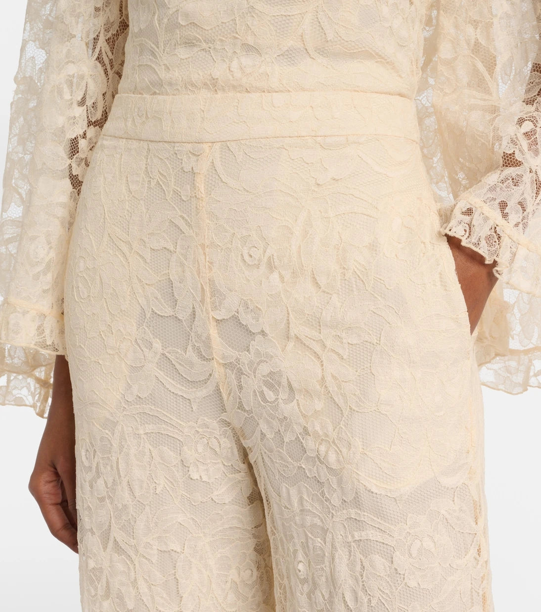 Zimmermann - Carousel lace wide-leg pants
