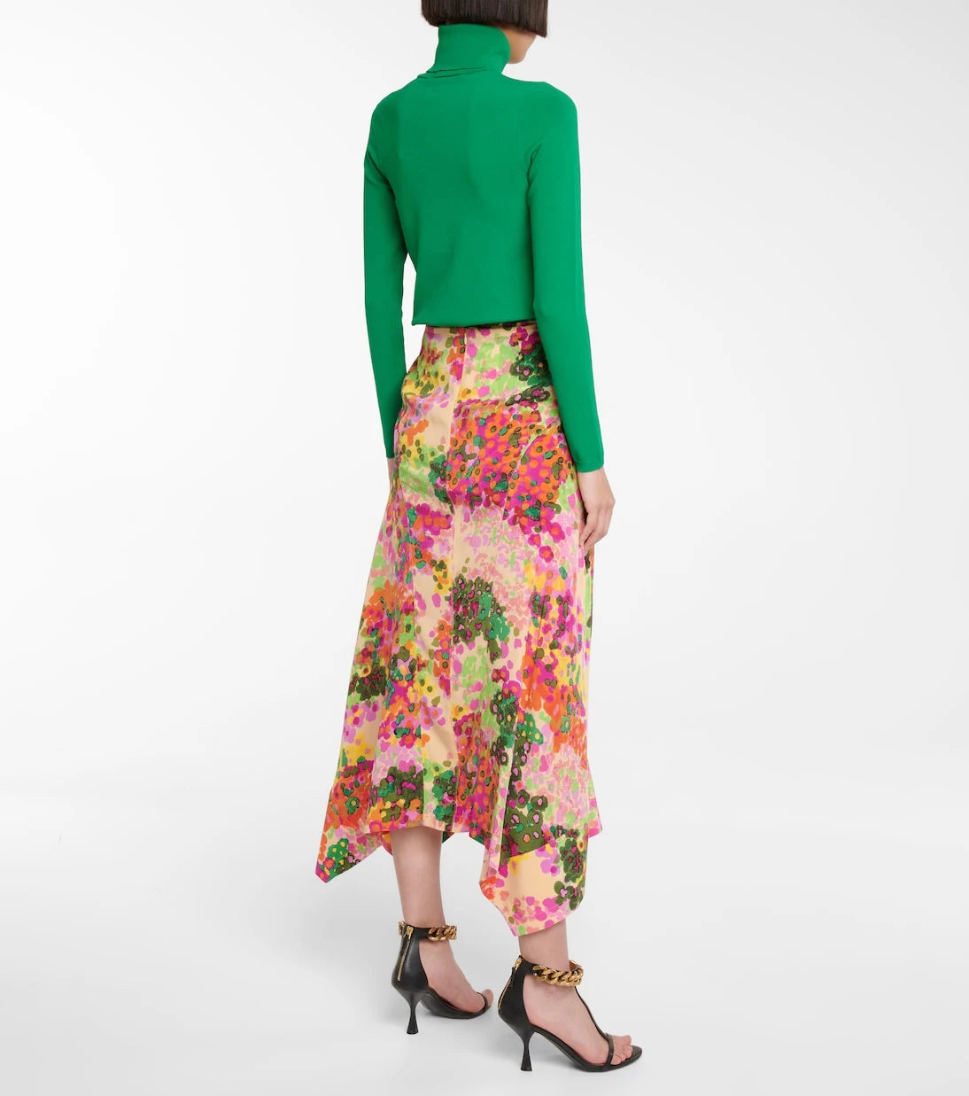 Stella McCartney - Naya floral silk midi skirt