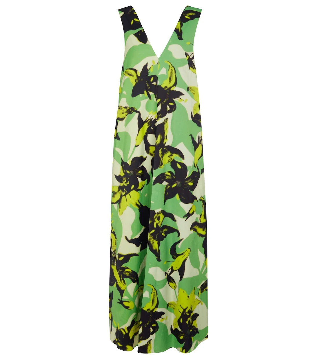 Dries Van Noten - Floral satin maxi dress