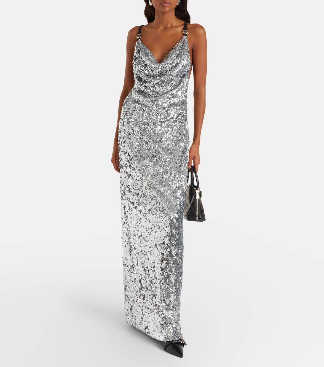 Coperni - Draped sequined gown