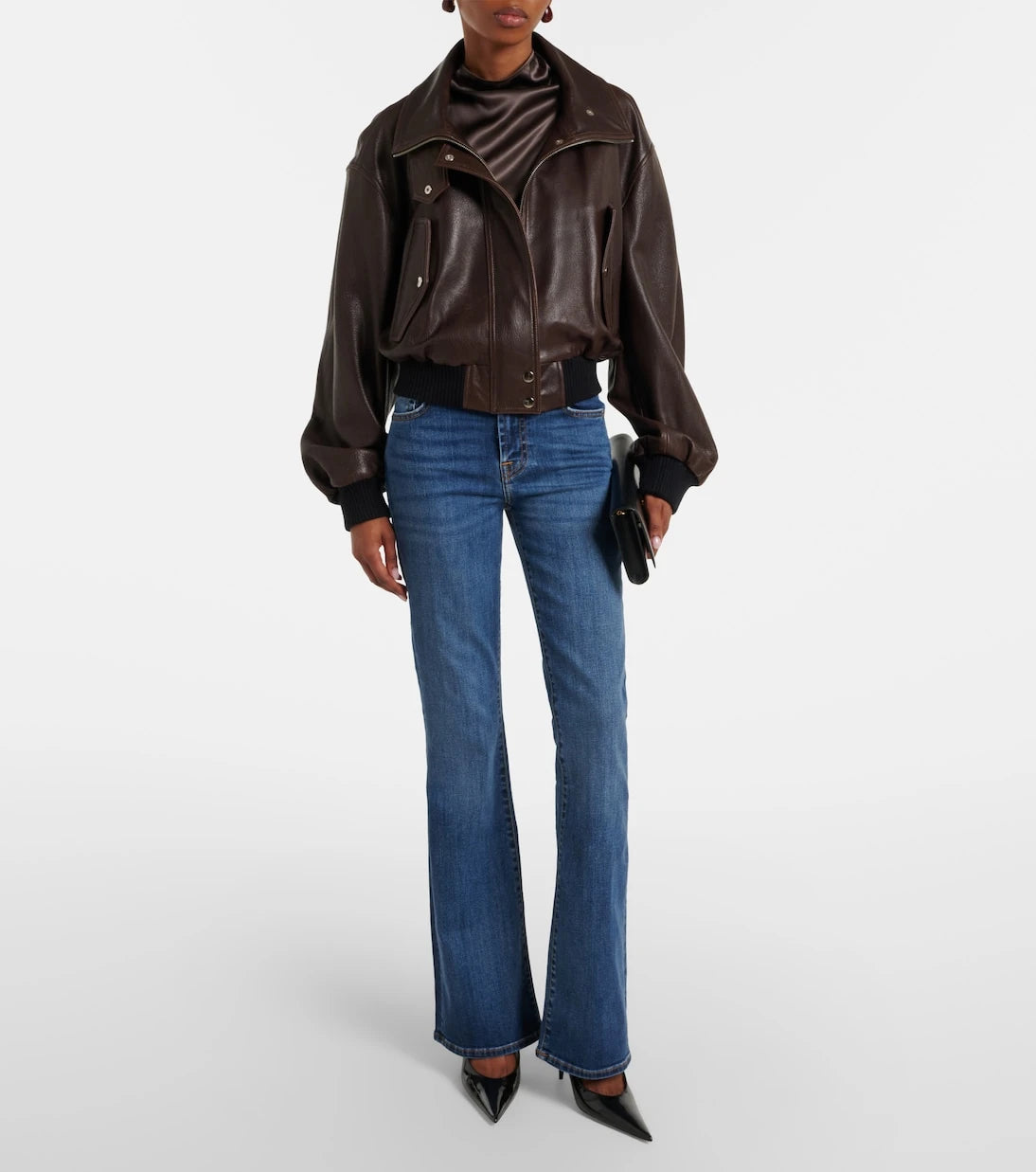 7 For All Mankind - بنطلون جينز بقصة ضيقة واسعة من الأسفل (Leggy bootcut jeans)