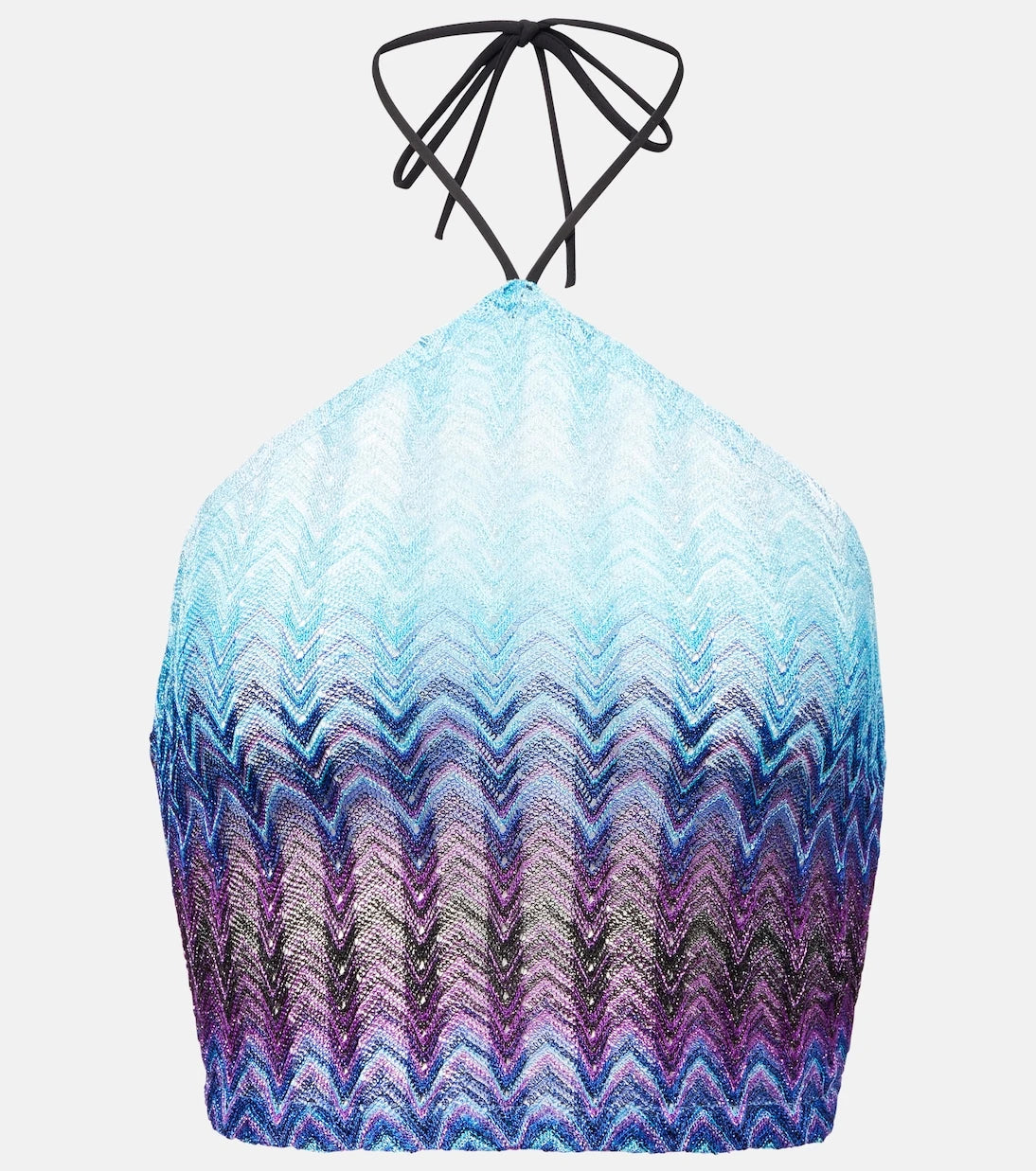 Missoni - بلوزة قصيرة بياقة رسن