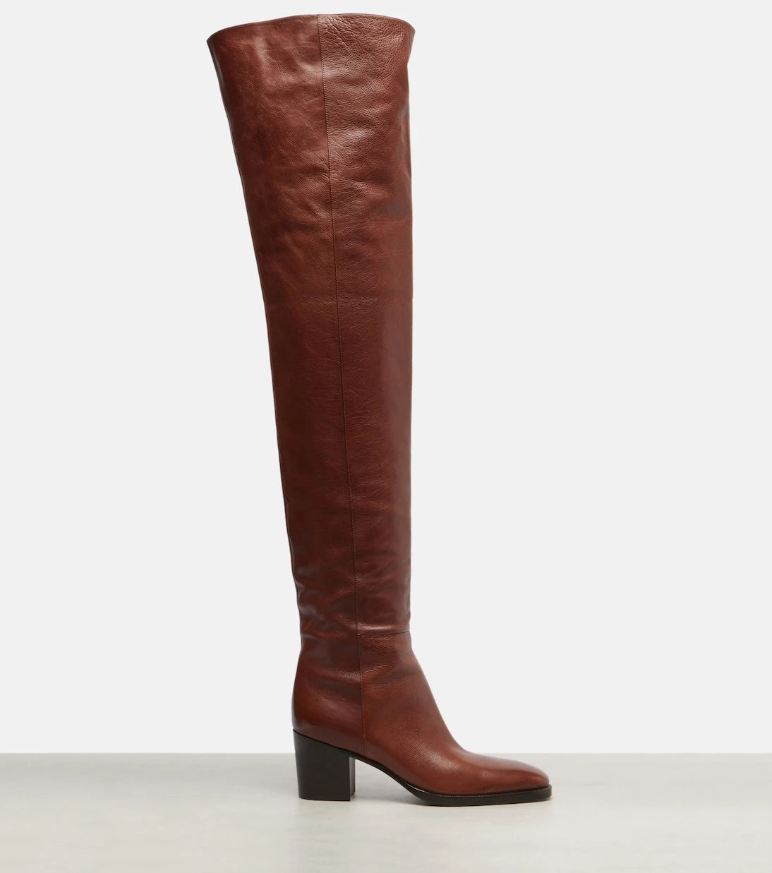 Saint Laurent - Odeon leather over-the-knee boots
