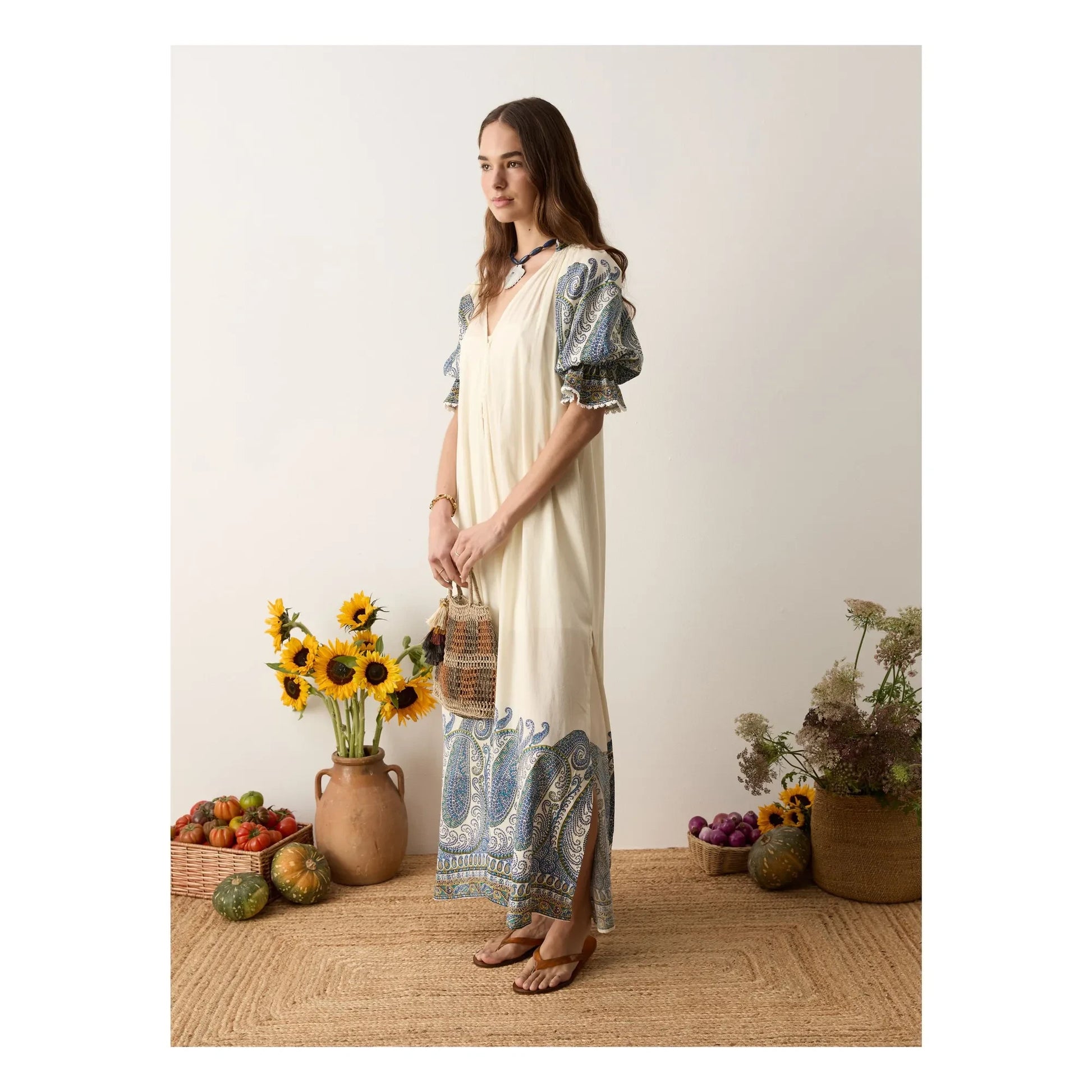 Boteh - Arcadia Cotton Dress | Lapis-lazuli