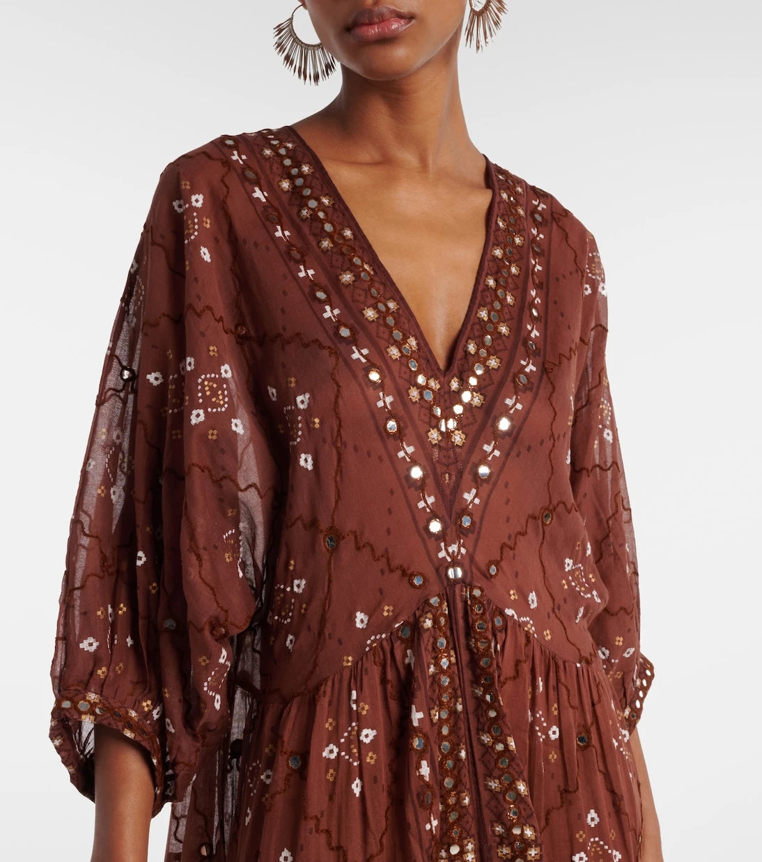 Juliet Dunn - Printed cotton maxi dress
