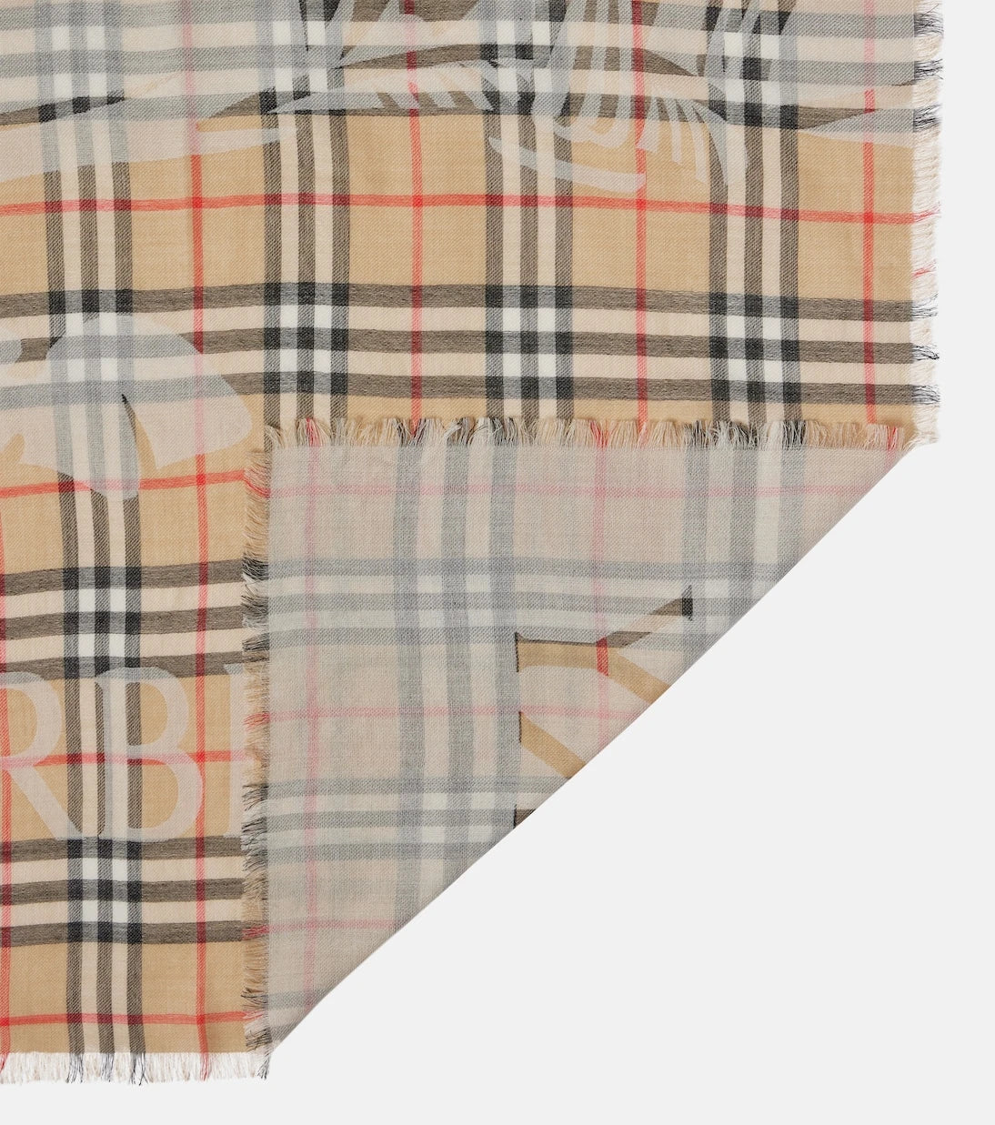 Burberry - EKD Burberry Check wool and silk scarf