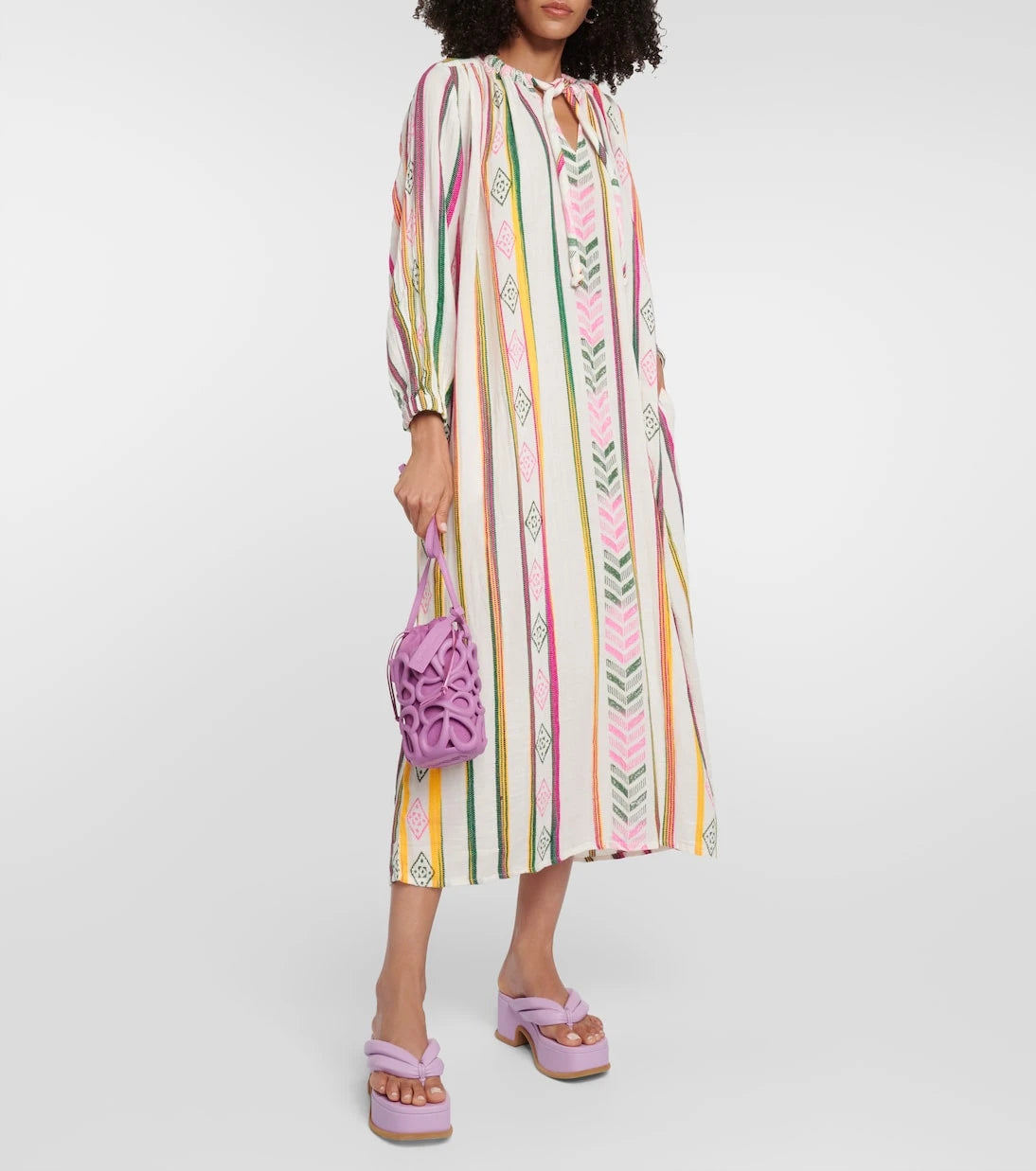Velvet - Jacquard cotton midi dress
