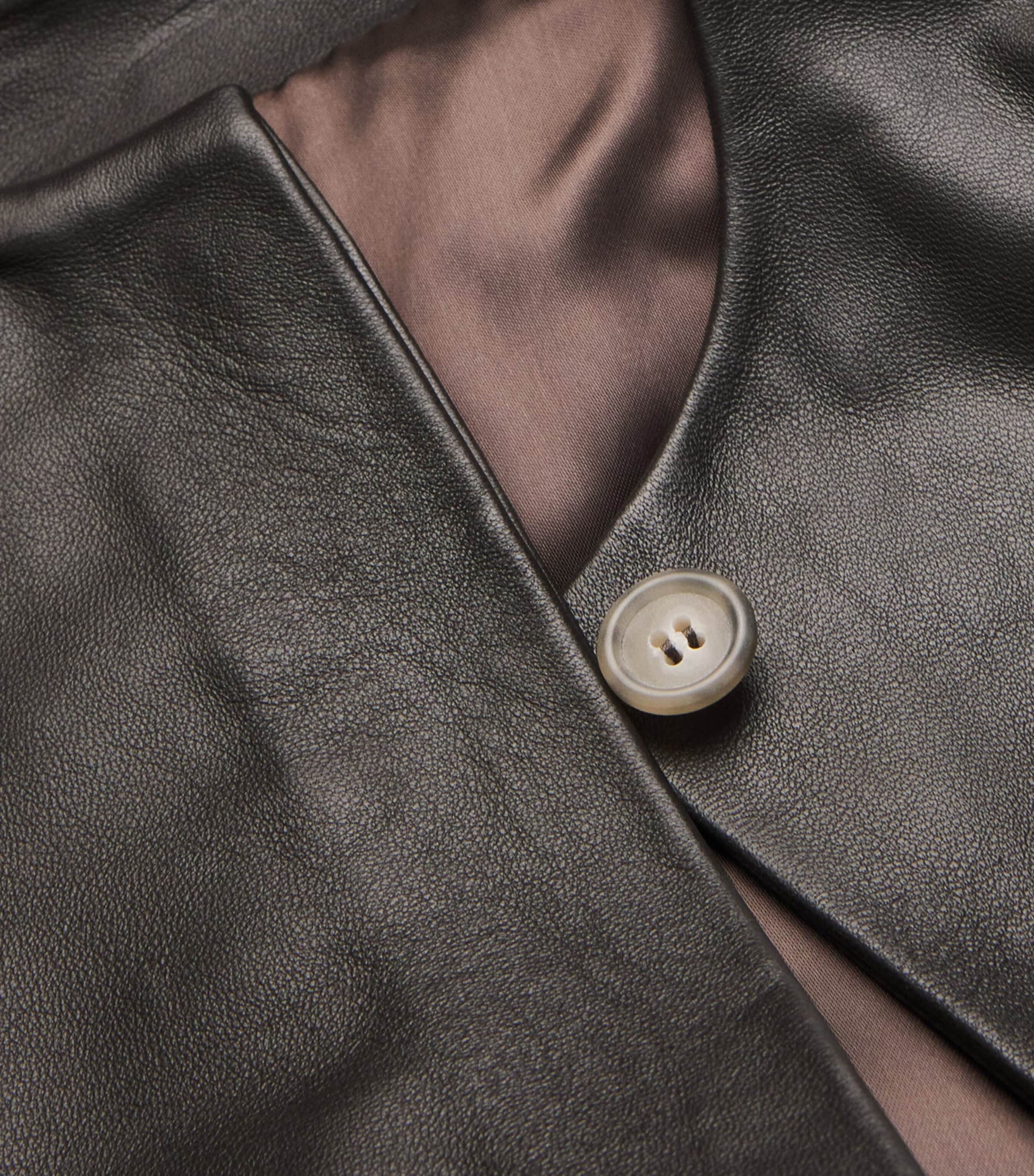 Lauren Manoogian Brown Leather Bodice Top