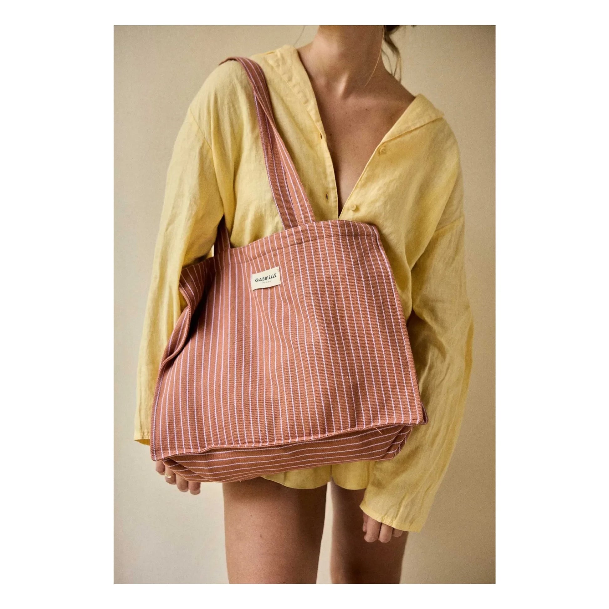 Gabrielle Paris - Lilac Stripe Weekend Bag  | Pink