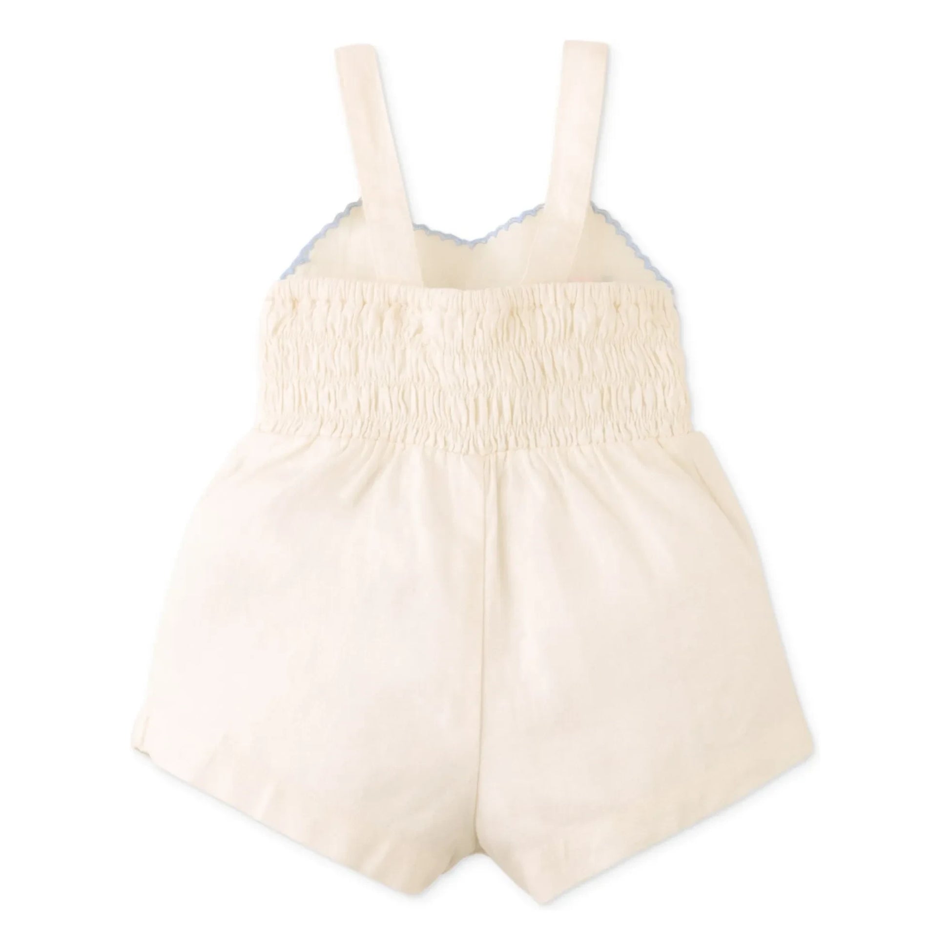 Gingersnaps - Linen Embroidered Genny Playsuit | Ecru