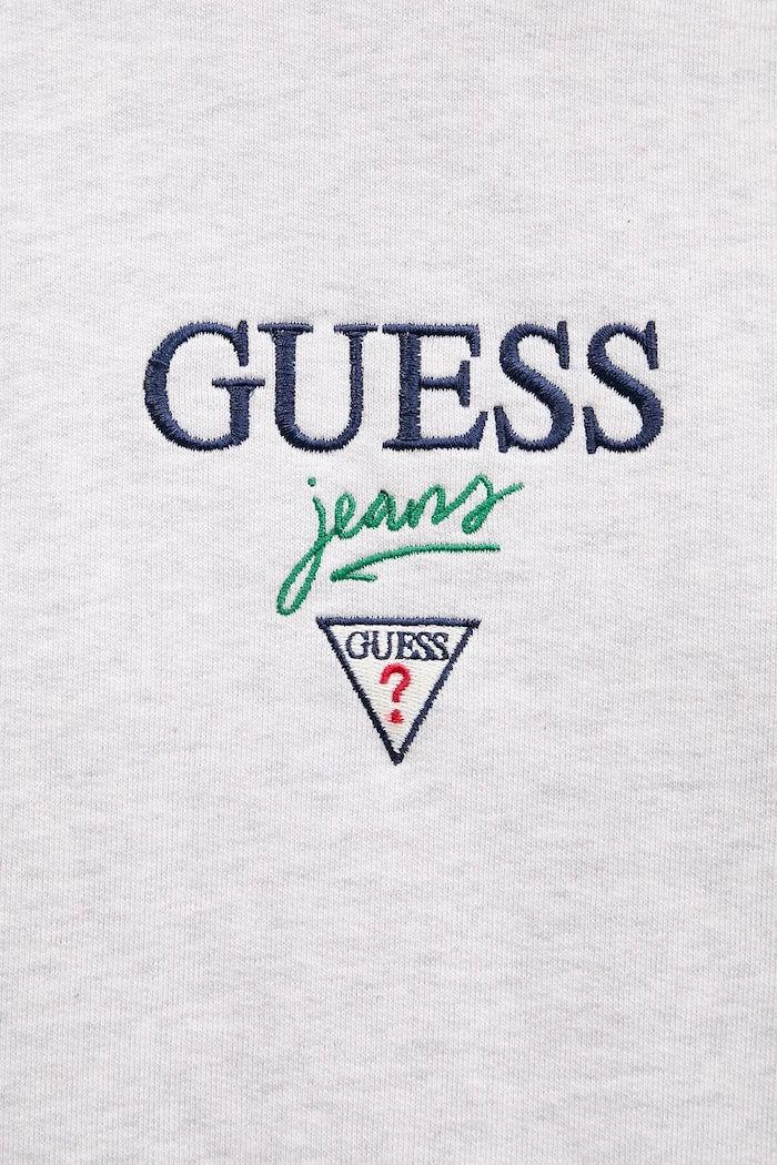 Guess Jeans kadın pamuklu kapüşonlu sweatshirt