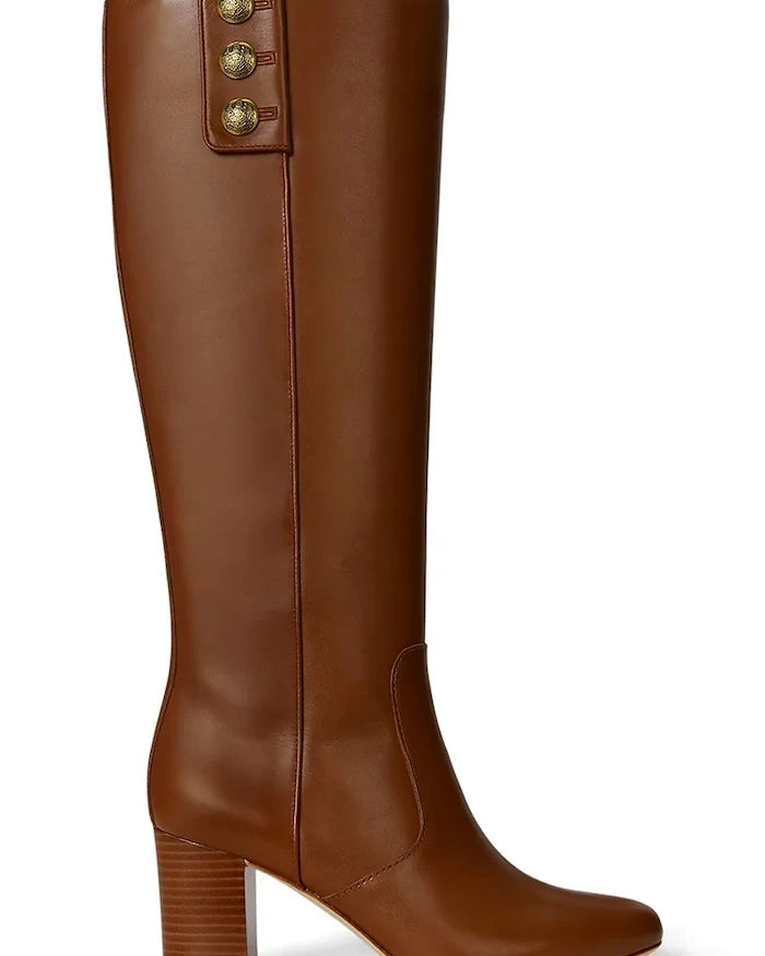 Lauren Ralph Lauren Kenndi Tl Hl Deri Çizmeler