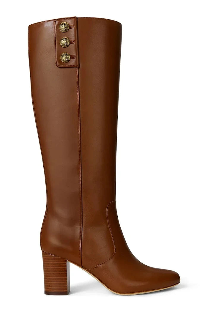 Lauren Ralph Lauren Kenndi Tl Hl Deri Çizmeler