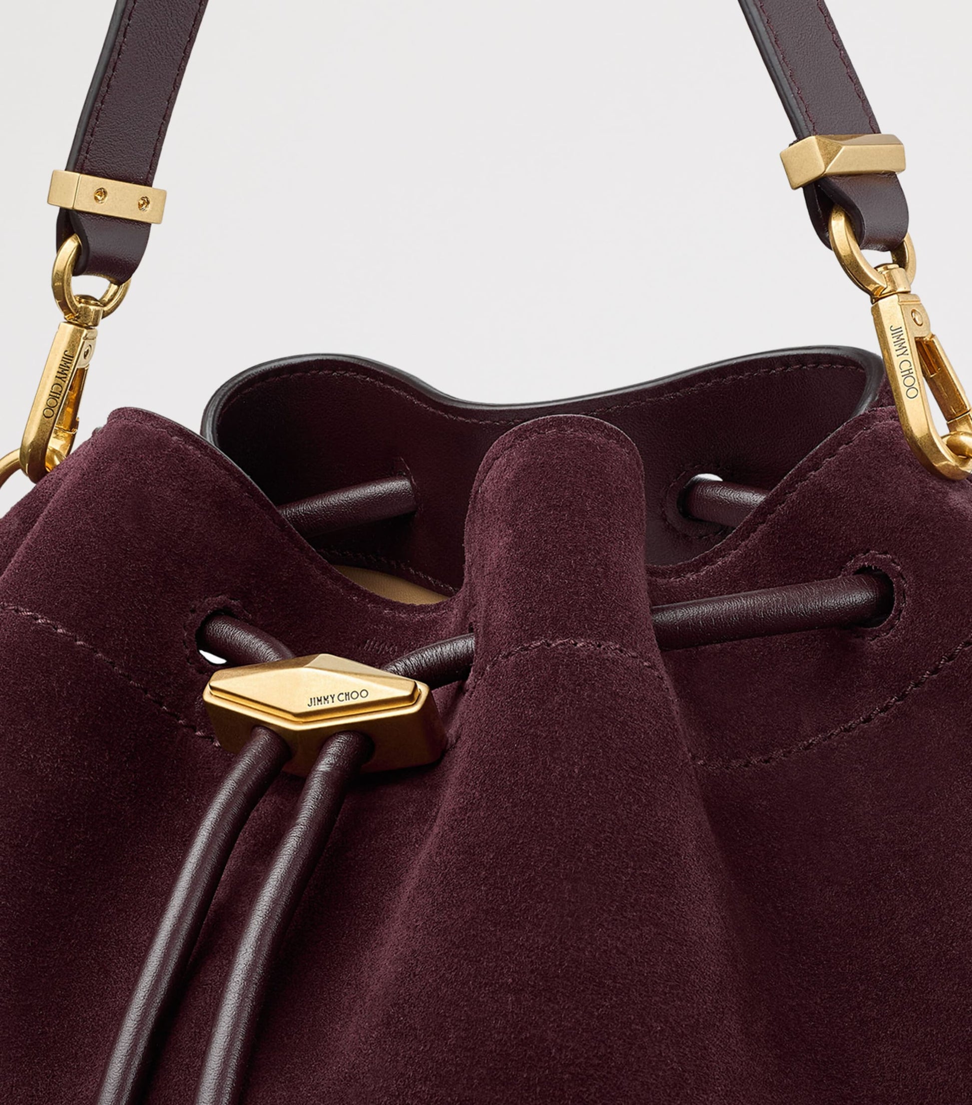 Jimmy Choo Medium Suede Cinch Shoulder Bag