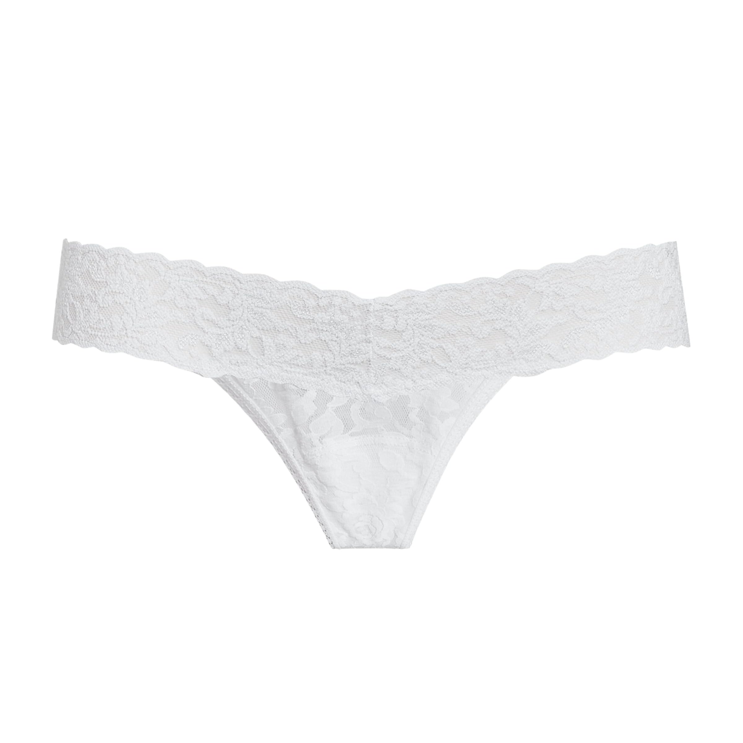 White Low-Rise Thong (Pack of 3)