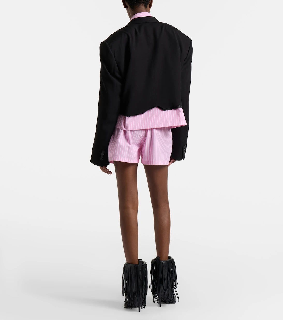 Balenciaga - Striped cotton poplin boxers shorts