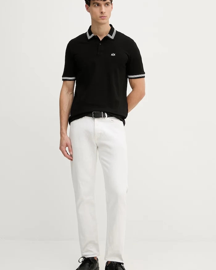 Armani Exchange erkek pamuklu yakalı tişört