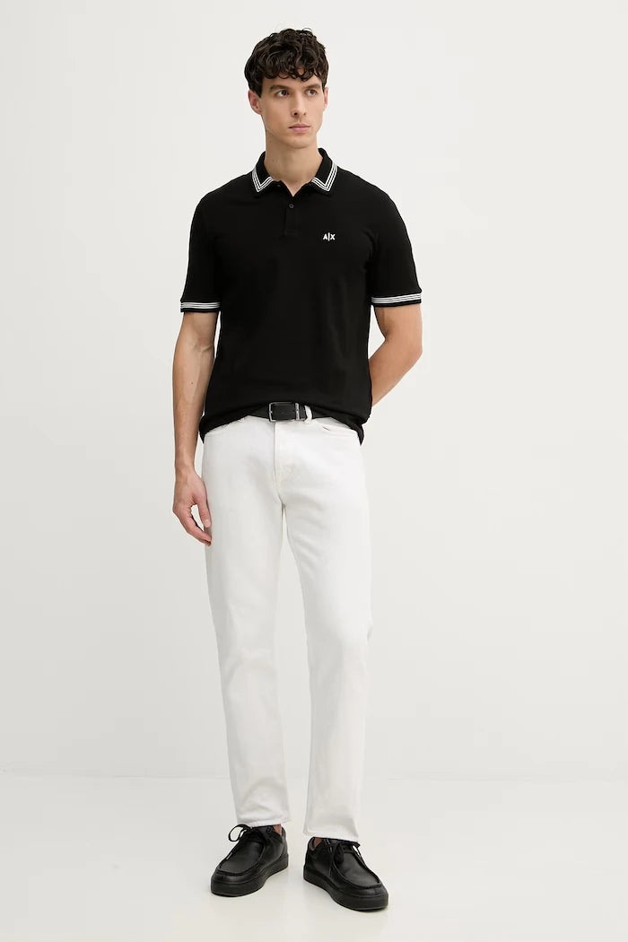 Armani Exchange erkek pamuklu yakalı tişört