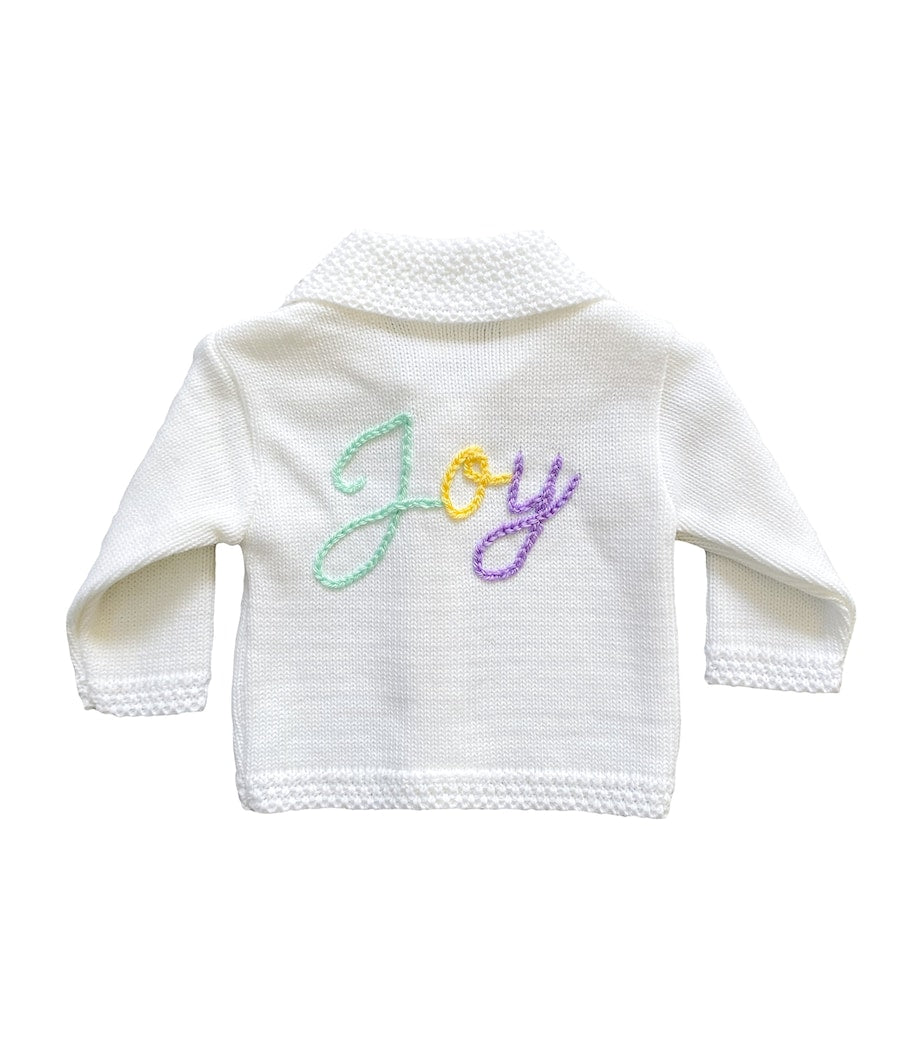 Embroidered Joy Cardigan (0-12 Months)