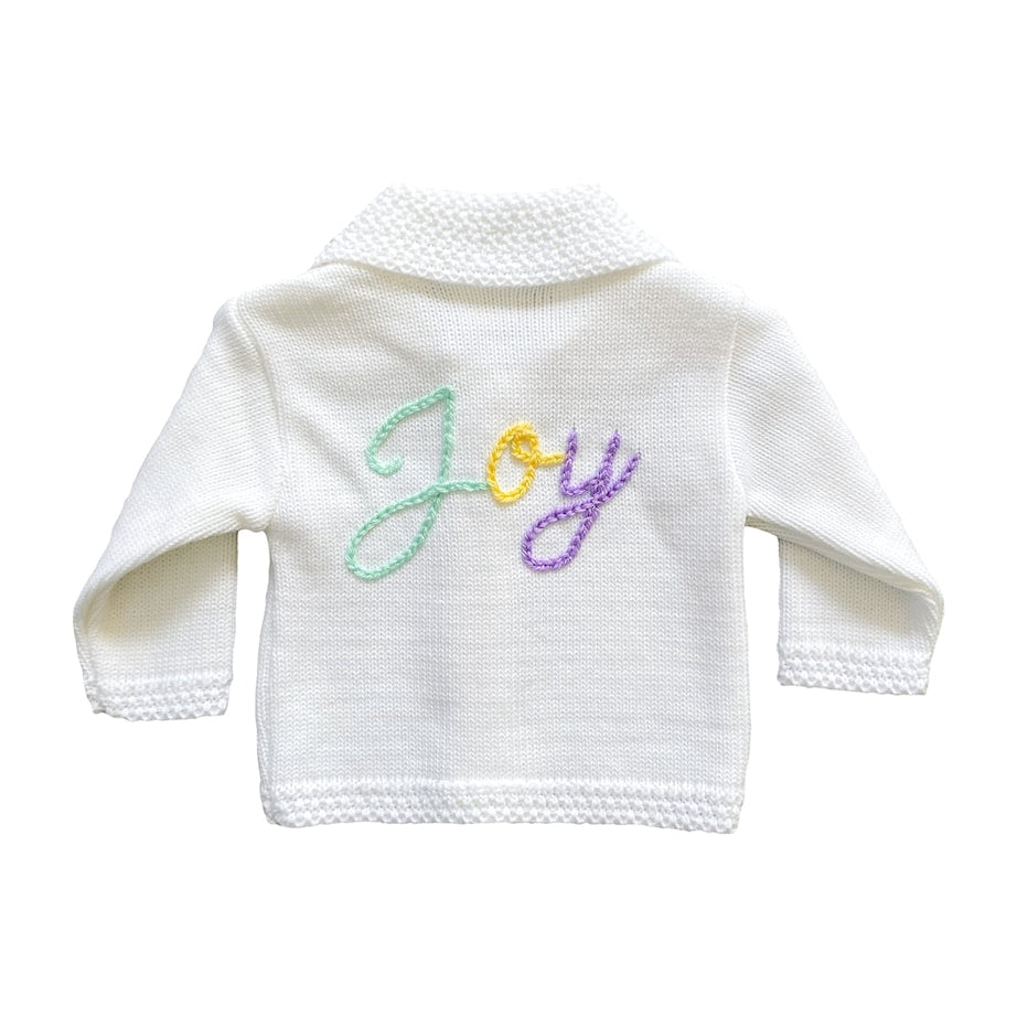 Embroidered Joy Cardigan (0-12 Months)