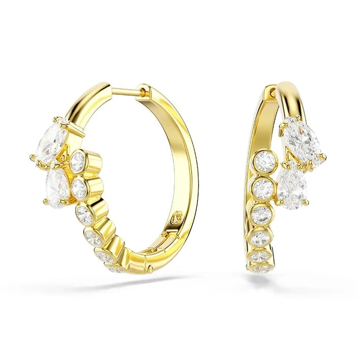 Swarovski kadın altın kaplama zirkonlu küpeler MESMERA