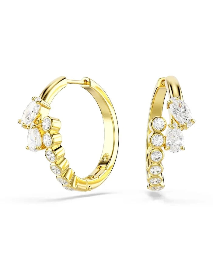 Swarovski kadın altın kaplama zirkonlu küpeler MESMERA
