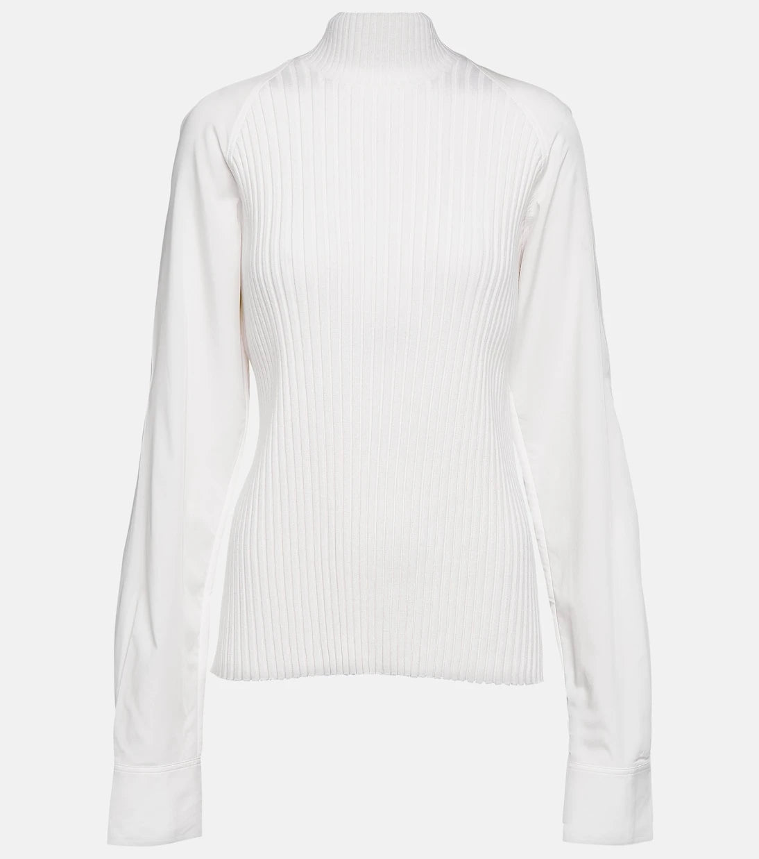 Toteme - Ribbed-knit turtleneck wool-blend top