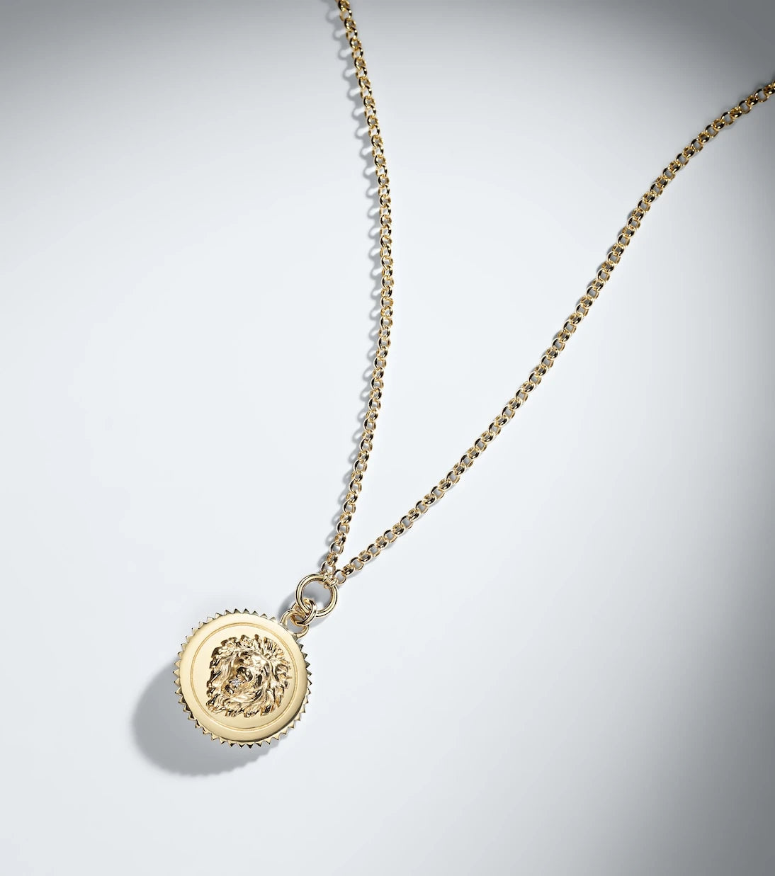 FoundRae - Strength Small 18kt gold pendant necklace with diamond