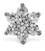 Maria Tash White Gold Diamond Flower Threaded Stud Earring (4.5mm)