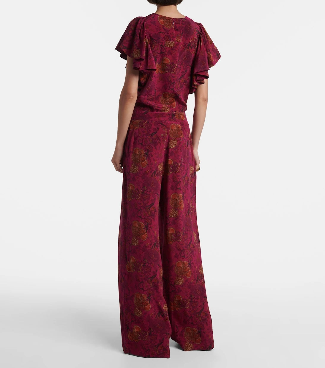 Ulla Johnson - Aviva silk crêpe de chine wide-leg pants
