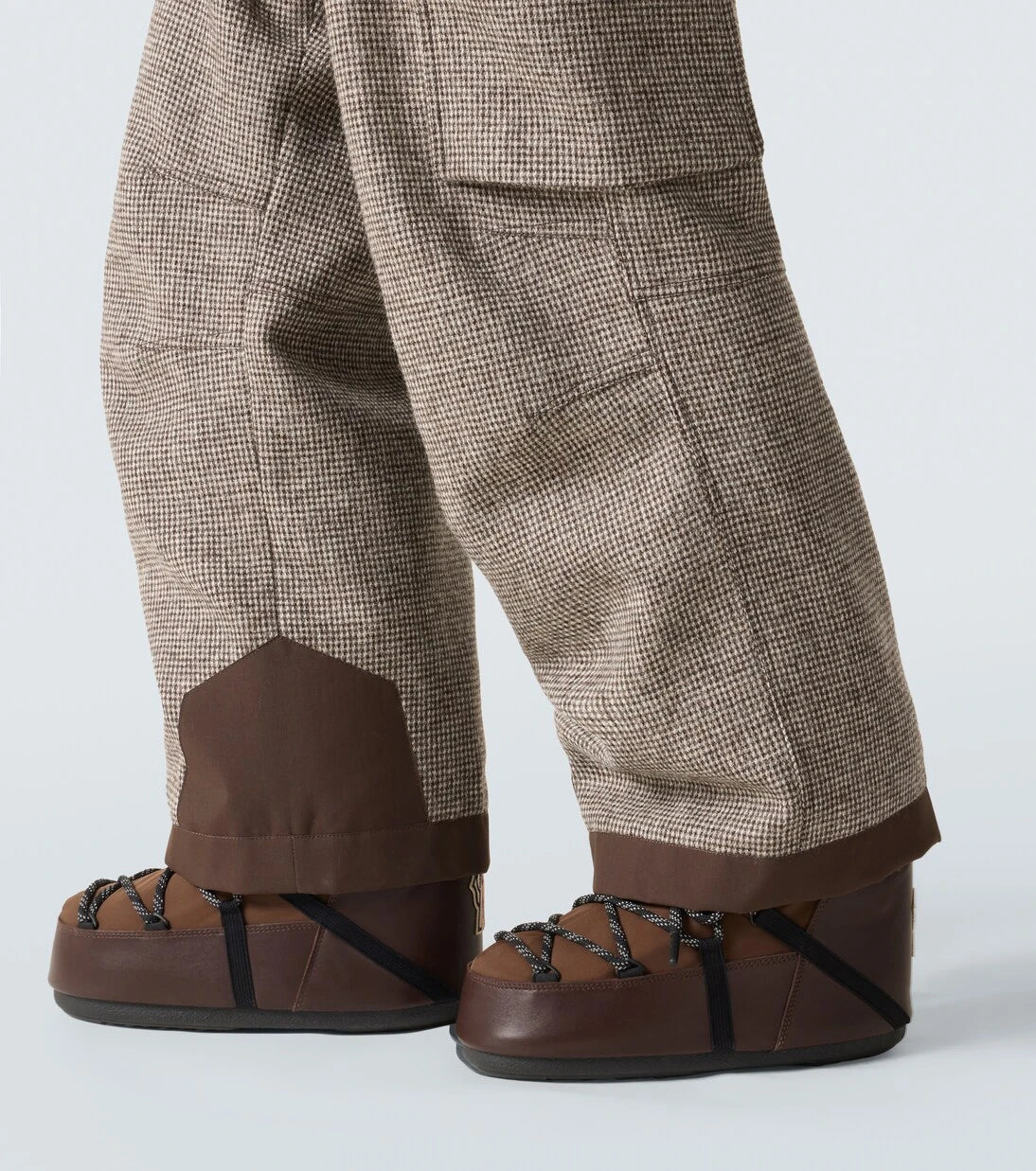 Moncler Grenoble - Houndstooth wool ski salopettes
