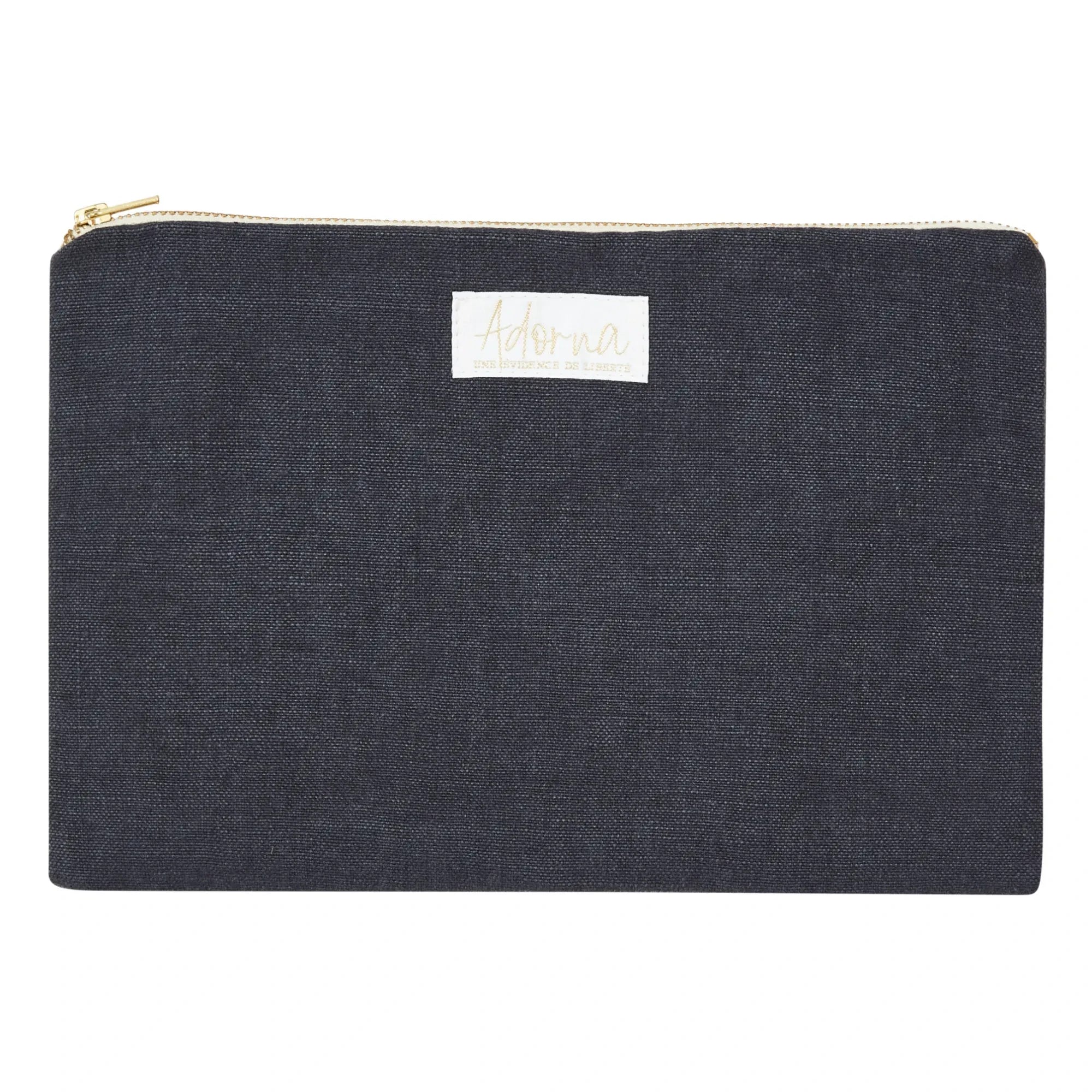Adorna - Linen Pouch | Navy blue