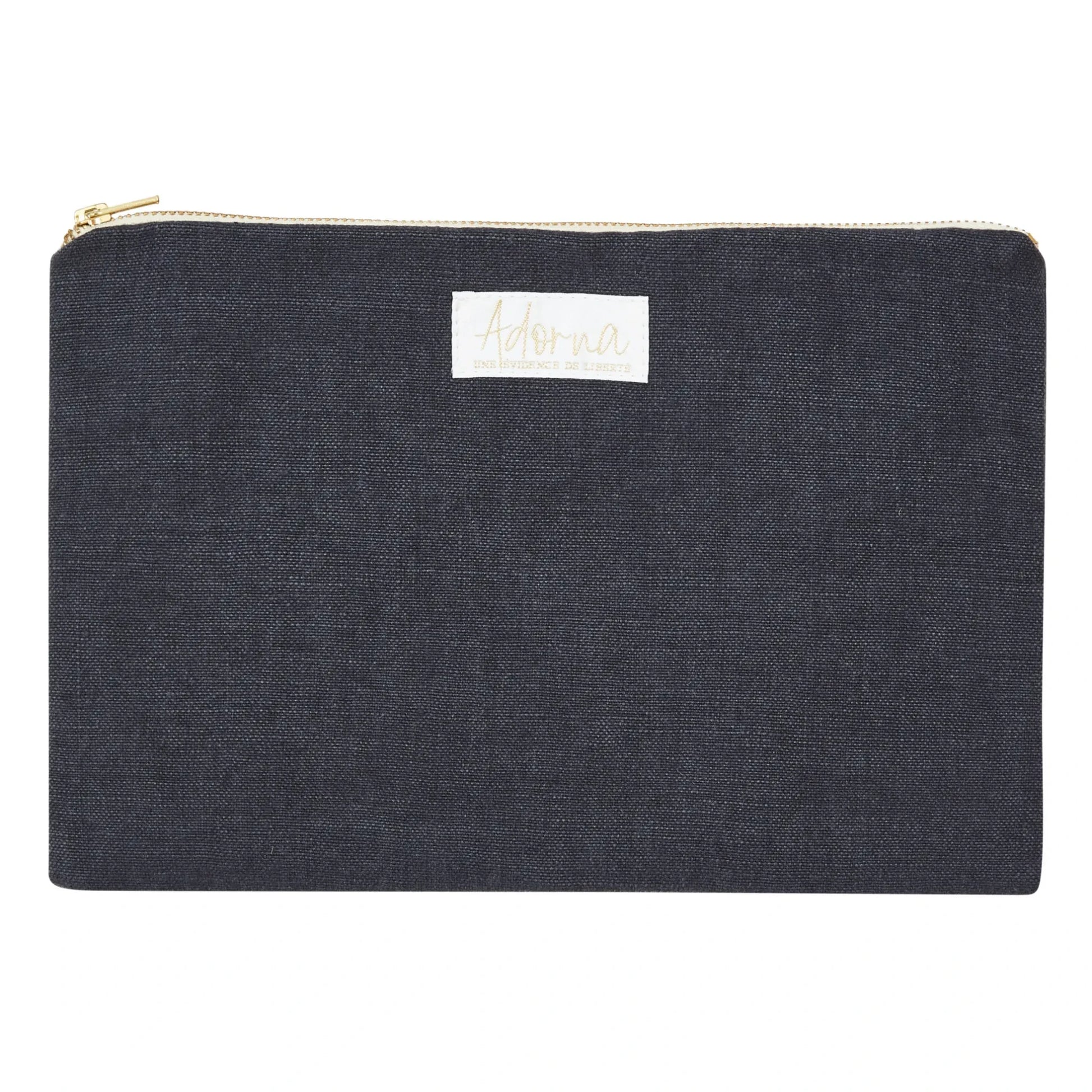 Adorna - Linen Pouch | Navy blue