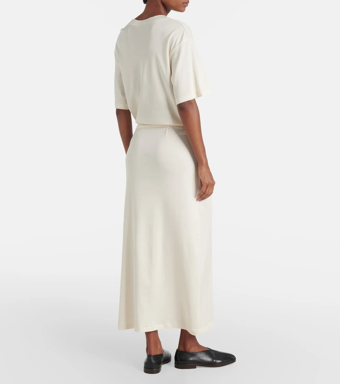 Lemaire - Belted cotton jersey midi dress