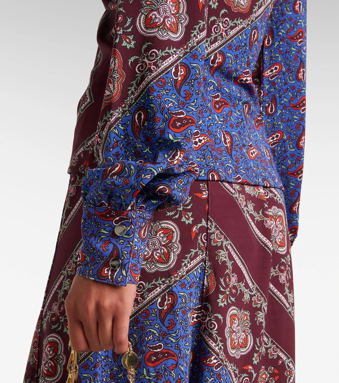 Rabanne - Gathered paisley printed shirt