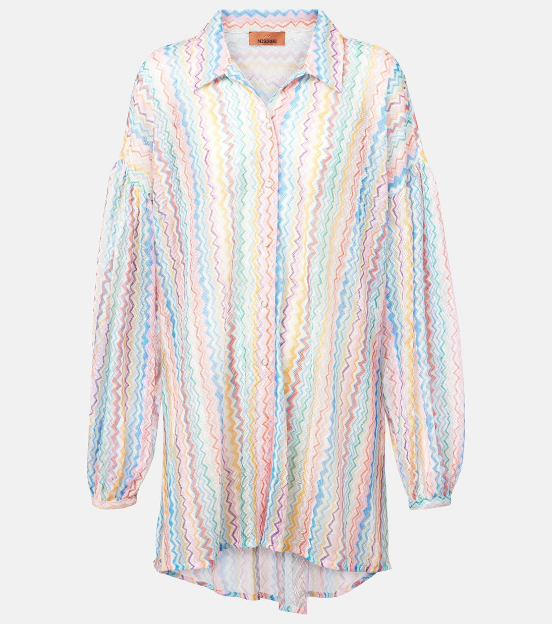 Missoni - Zikzak transparan salaş gömlek