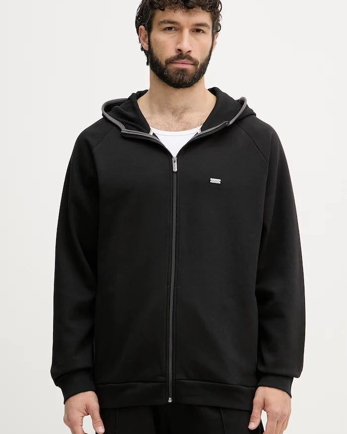 BOSS суичър с цип и качулка мъжки Sense Hooded Jacket