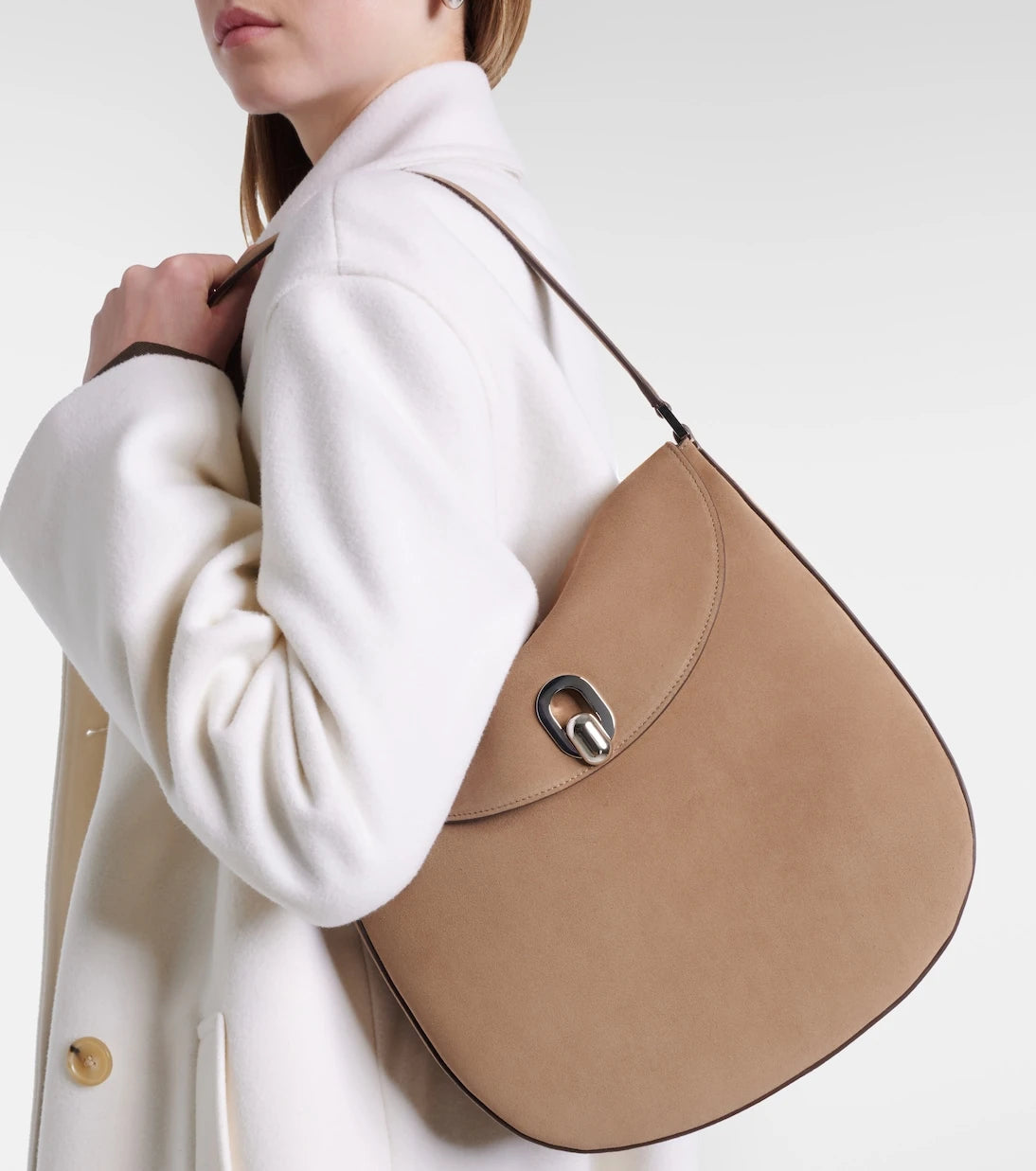 Savette - Tondo Large suede shoulder bag