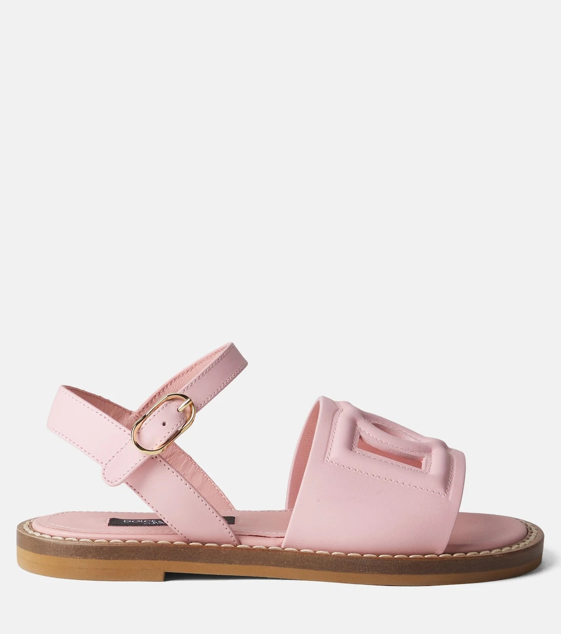 Dolce&Gabbana Kids - صنادل DG الجلدية